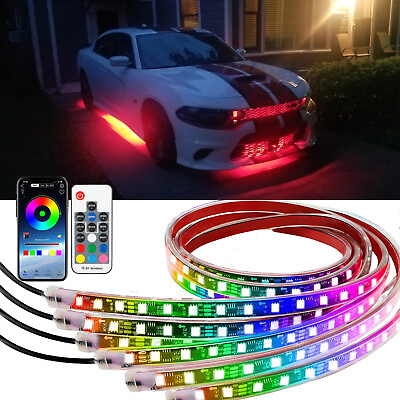 #ad 6 PCS RGB LED Underglow Lights Lighting Kit Strips For Dodge Charger Scat Pack $59.09