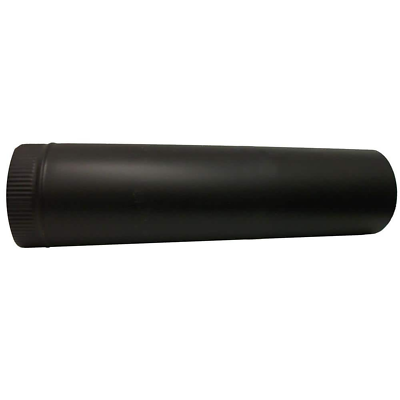 #ad 6 Inch Black Stove Pipe Snap Lock Design Single Wall Steel 24 Gauge New $18.54