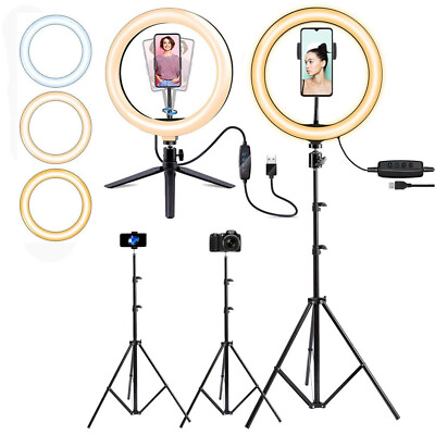 #ad 6 10quot; LED Ring Light Lamp Phone Selfie Camera Studio Video Dimmable Tripod Stand $19.99