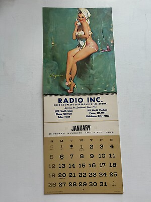#ad 1969 Full Year Pinup Girl Calendar by Gil Elvgren Great Pinup Girl Pictures $250.00