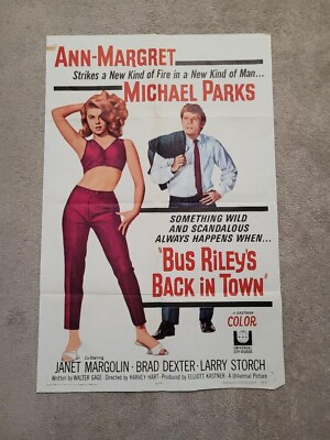 #ad Bus Riley#x27;s Back In Town 1965 One Sheet Movie Poster Ann Margret 27x41 $19.99