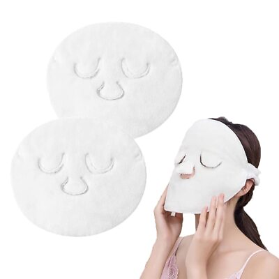 #ad NEW Reusable Face Towel Mask Spa Facial Steamer Towel Cold Hot Compress $6.98