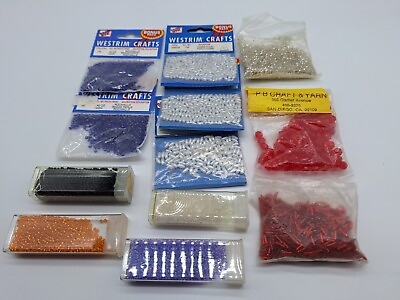 #ad Lot of assorted beads Westrim Crafts plus more various colors and sizes $12.00