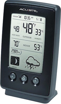 #ad AcuRite Digital Weather Forecaster with Indoor Outdoor Temperature Humidity New $39.99