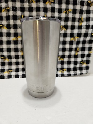 #ad Yeti Rambler Stainless 20oz Tumbler YMCA Stamped Give a Way Straw Lid Hot Cold $15.99