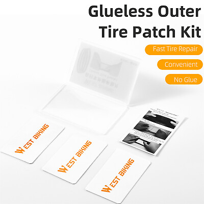 #ad Bicycle Glueless Tire Patch Kit Tubeless Tire MTB Road Bike Puncture Repair 3pcs $6.28