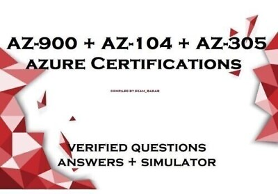 #ad AZ 900 AZ 104 AZ 305 azure Certifications Exam dump QA amp; Simulator $4.75