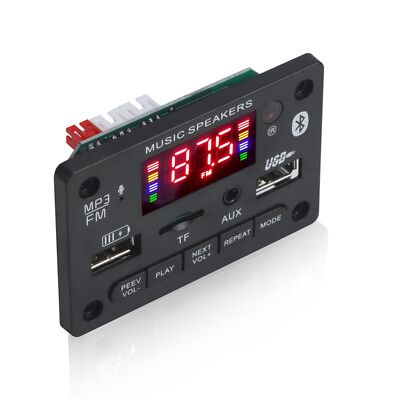 #ad FM Bluetooth Car Audio MP3 Decoder Board Remote Control Wireless TF Card Module $10.59