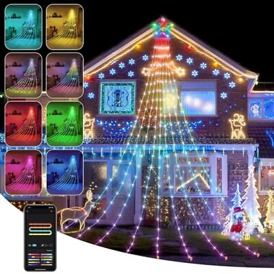#ad Christmas Music Light String w Star Topper 164Ft 330 LED RGB Smart App amp; Remote $29.99