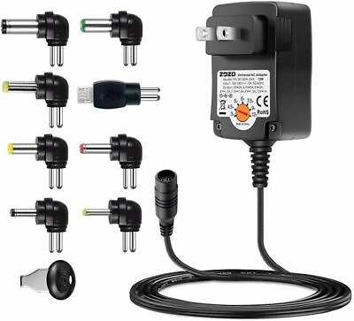 #ad Universal Power Supply 12 Watts Multiple Tips amp; Volts AC Power Adapter 3 12V $13.87