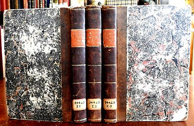 #ad Louis Courier Complete Works 1829 rare French books 3 vol leather books set $100.00