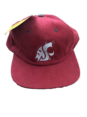 #ad Vintage Washington State University Reversible Adjustable Hat Carretta Sport 90s $15.00