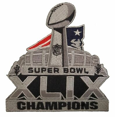 #ad Super Bowl 49 XLIX Patch Patriots Iron on or sewn 4 inch $7.50
