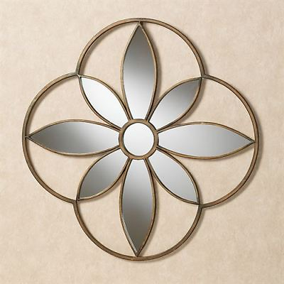 #ad Enchanting Bloom Mirrored Wall Art Antique Gold $79.99