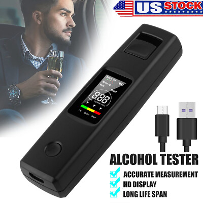 #ad Breath Alcohol Detector Portable Tester DUI Digital LCD Breathalyzer Portable US $12.67