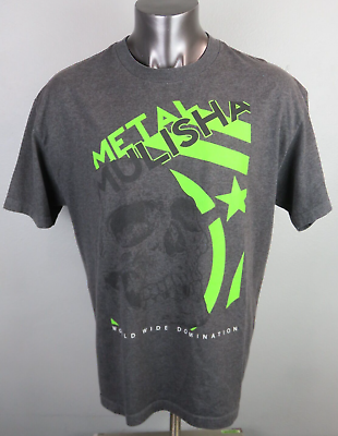 #ad Vintage Metal Mulisha T Shirt Gray Cotton Size XL Biker Grunge Goth Y2K MX $24.99