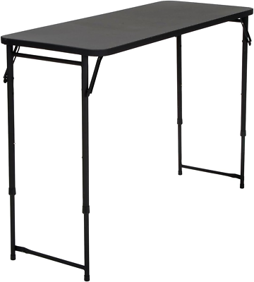 #ad 20 X 48 Adjustable Height PVC Top Black Table $124.88
