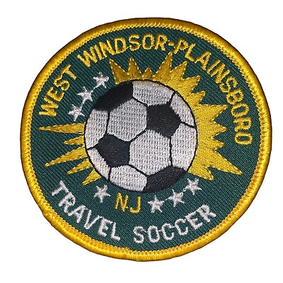 #ad Vintage Collectible West Windsor Plainsboro NJ Travel Soccer Ball Iron On Patch $14.99