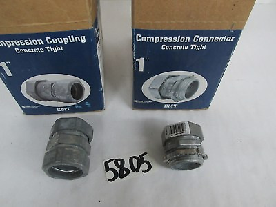 #ad 10 Pieces 1quot; Concrete Tight Steel Compression Connectors amp; 10 Piece 1quot; Couplings $38.00
