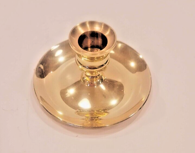 #ad BALDWIN BRASS SOLID POLISHED BRASS 2 1 2quot; CANDLESTICK HOLDER WITH DRIP TRAY $12.99