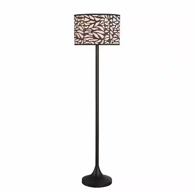 #ad Weather Resistant Eclectic Style Outdoors Indoor Floor Lamp Leaf Patterned Shade $129.99