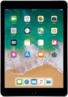 #ad Apple iPad 6th Gen 9.7quot; 128GB Space Gray Unlocked Bad Charging Port $99.99