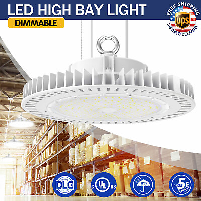 #ad 150W 200W 240W UFO LED High Bay Light 5000K Commercial Shop Warehouse Lighting $101.17