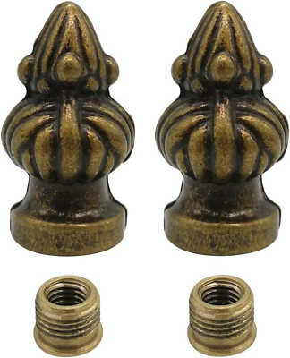 #ad Alamic Lamp Finial Antique Brass Cap Knob Lamp Decoration for Lamp Shade 2 Pac $12.99