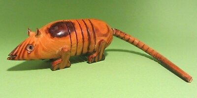 #ad Vintage Russian Soviet USSR Wooden Toy. Mouse. Flexible on ropes. Rare $24.00