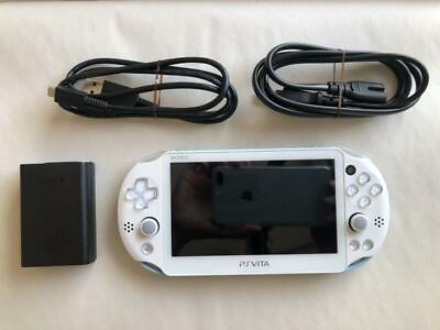 #ad 【Good】PS Vita light Blue White PCH 2000 ZA14 Console w Charger Sony PSV Slim FS $130.15