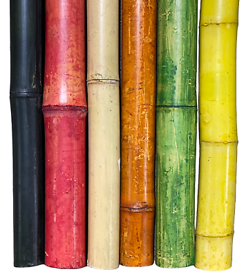 #ad Very Thick Natural Bamboo Poles 6ft Tall 2in WIDE Pack of 2 6 COLORS $24.95