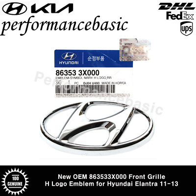 #ad New OEM 863533X000 Front Grille H Logo Emblem for Hyundai Elantra 11 13 $13.15