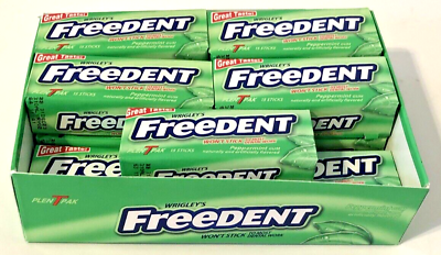#ad Freedent Peppermint Chewing Gum 15 Ct Packs Lot of 11 BB 11 13 2024 Discontinued $49.99