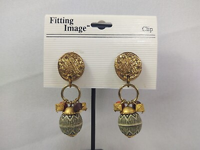 #ad #ad Vintage Fitting Image Drop Dangle Clip On Earrings Women#x27;s Costume Jewelry Korea $6.00