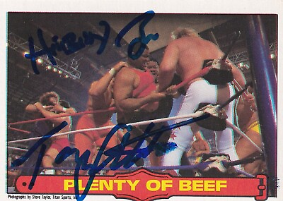 #ad Tony Atlas amp; Hillbilly Jim Signed 1985 WWF O Pee Chee Rookie Card #72 WWE RC $49.99
