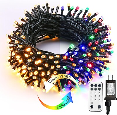 #ad Christmas Lights 105ft 300Led Tree Color Changing 11function Warm White amp;multi $36.99