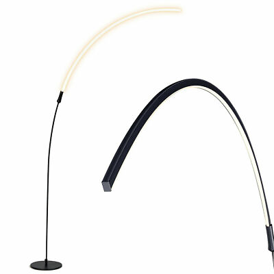 #ad LED Arc Floor Lamp Modern Minimalist Standing Lamp w 3 Brightness Levels Black $89.49