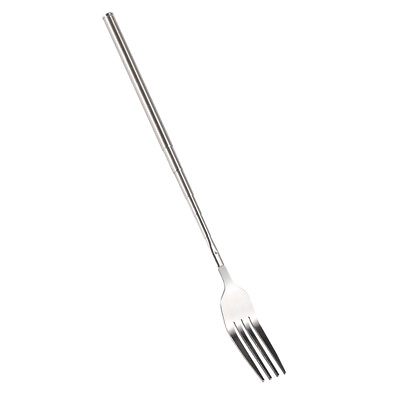 #ad Long Handle BBQ Telescopic Fork Stainless Steel Retractable Fruit Dessert $14.24