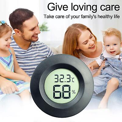 #ad Digital LCD Indoor Outdoor Round Thermometer Humidity Hygrometer H6S1 $1.88