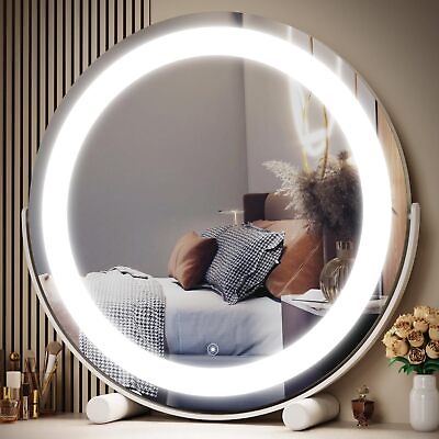 #ad 12quot; Vanity Mirror with Lights LED Makeup Mirror Large Round Mirror Lighted ... $41.09