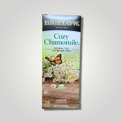 #ad Bigelow Cozy Chamomile herbal tea 28 standard tea bags Box dispenser pack $7.99
