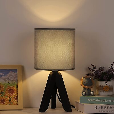 #ad #ad Kids Table Lamp Wooden Tripod Nightstand Lamp Desk Lamp Night Light Bedroom $23.99