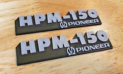 #ad Pioneer HPM 150 Speaker Badge Emblem Logo Name Plate pair reproduction $14.99