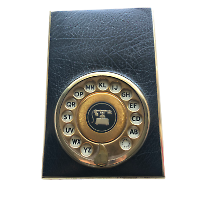 #ad 1960s TELEPHONE Directory w ROTARY DIAL Pad STRATTON Leather Cover ENGLAND $20.95