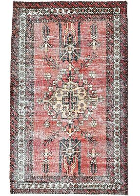 #ad Antique Distressed Tribal Hand Knotted 4X7 Vintage Oriental Rug Farmhouse Carpet $378.82