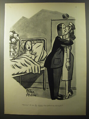 #ad 1953 Cartoon by Peter Arno George It was Dr. Carter that pulled me through $19.99