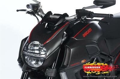 #ad Ilmberger MATT Carbon Fibre Headlight Cover Surround Ducati Diavel 1200 2011 GBP 295.00