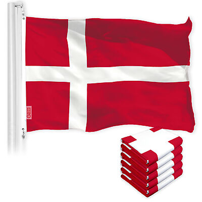 #ad Denmark Danish Flag 3x5FT 5 Pack 150D Printed Polyester By G128 $58.99