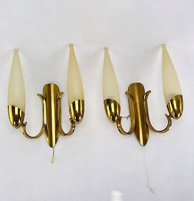 #ad 2er Set Mid CENTURY Wall Lights Vintage Lamps Wall Lamps $416.64
