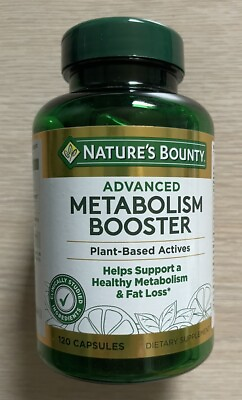 #ad Nature#x27;s Bounty Advanced Metabolism Booster 120 Capsules Exp: 08 25 $14.99